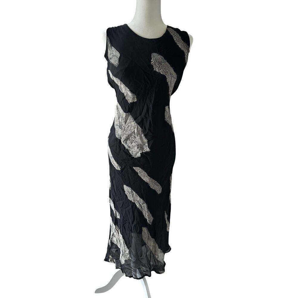 Vintage lapis 100% silk dress